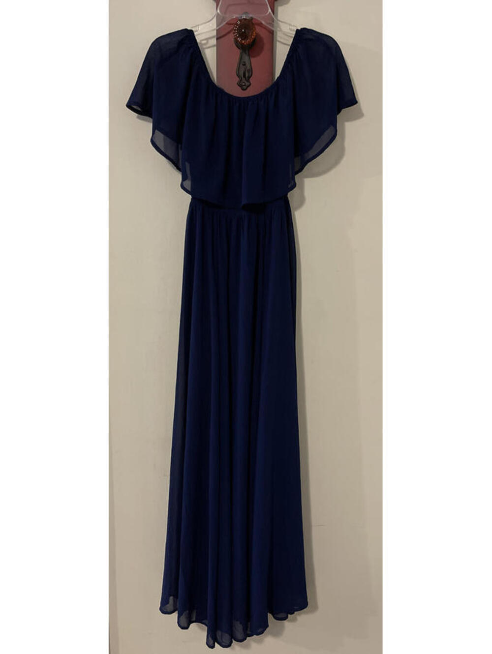 Sweet Lovely by Jen Womens Small Sleeveless Ruffled Maxi Style Flowy Dress!A4863